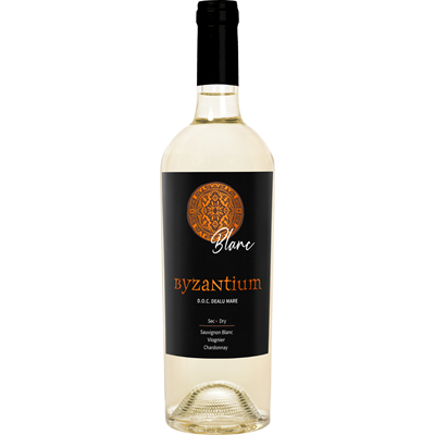 BYZANTIUM Blanc Sauvignon Blanc & Chardonnay & Feteasca Alba Vin Alb Sec SGR 0,75 L - WALTI