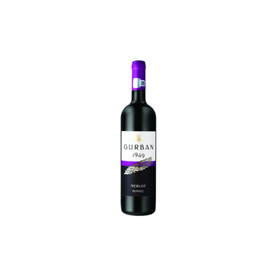 GURBAN Merlot Vin Rosu Demisec SGR 0,75 L - WALTI