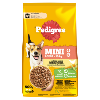 Pedigree Hrana Uscata Caini Adulti Pasare & Legume 500 g