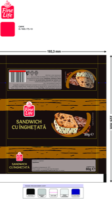 Fine Life Inghetata Sendvis 90 g