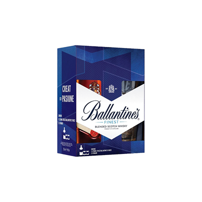 Ballantine's FINEST Pachet Whiskey 40% + 2 Pahare SGR 0,7 L - WALTI