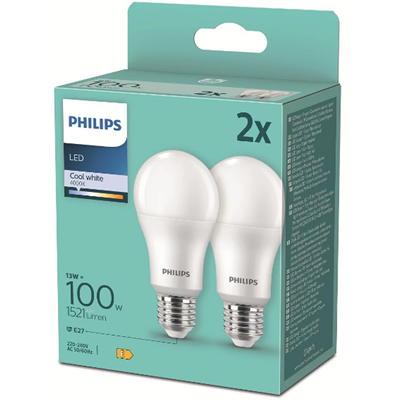 PHILIPS 2 Becuri Led 13W E27A67