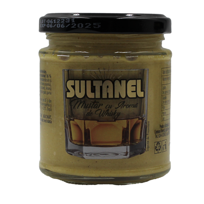 SULTANEL Mustar cu Aroma de Whiskey 190 g - WALTI