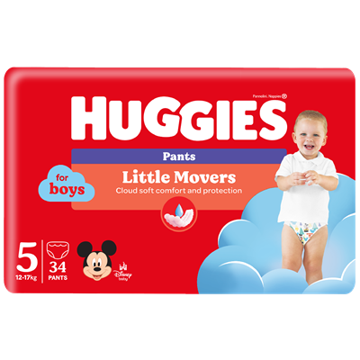 HUGGIES 34 Scutece Chilotel Marimea 5 Baieti 12-17 Kg