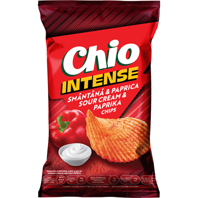 CHIO Chips Intense Smantana si Paprica 120 g - WALTI