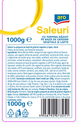 Saleuri cu Topping Razuit pe Baza de Grasimi Vegetale si Lapte 1 Kg