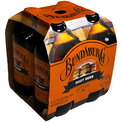 BUNDABERG Bautura Carbogazoasa Root Beer SGR 4 x 375 ml - WALTI