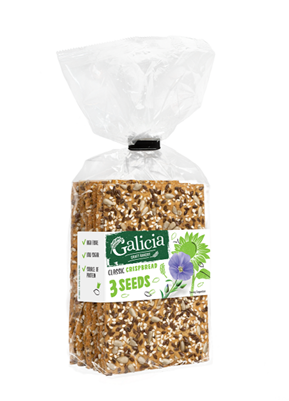 Galicia Paine Crocanta cu 3 Tipuri de Seminte 180 g