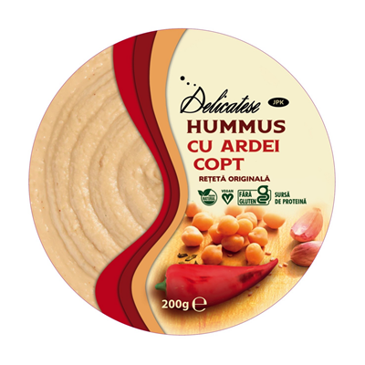 Delicatese Humus cu Ardei Copt 200 g - WALTI