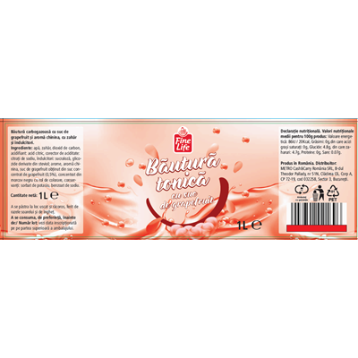 Fine Life Bautura Racoritoare Carbogazoasa Tonica Grapefruit SGR 1 L