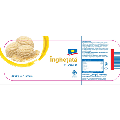 Inghetata Vanilie 2 Kg ❄