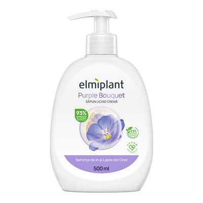 elmiplant Sapun Lichid Semințe de In & Lapte din Orez 500 ml - WALTI