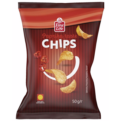 Fine Life Chipsuri Cartofi Paprika 50 g