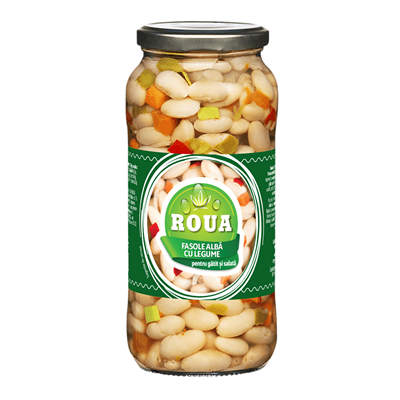 ROUA Fasole Alba cu Legume 540 g