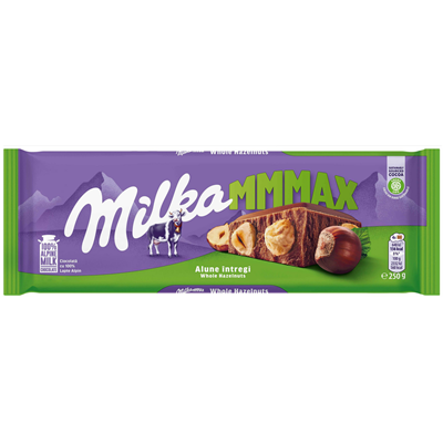 milka Ciocolata cu Lapte & Alune 250 g