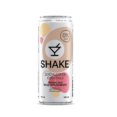 SHAKE Hugo Sparkling Strawberry Cocktail 0% SGR 0,33 L