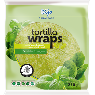 Dijo Wraps cu Busuioc si Spanac 250 g