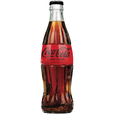COCA-COLA ZERO ZAHAR Bautura Racoritoare Carbogazoasa Sticla SGR 0,33 L