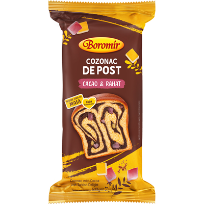 Boromir Cozonac de Post Cacao si Rahat 500 g
