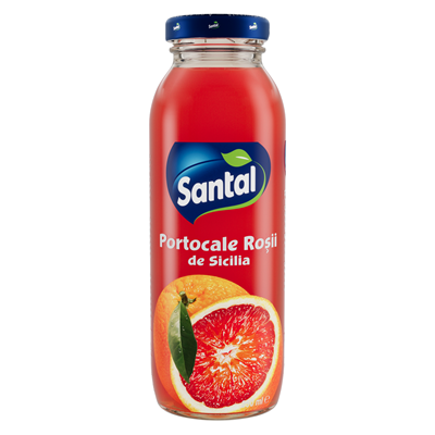 SANTAL Suc Portocale Rosii de Sicilia 25% SGR 0,250 L
