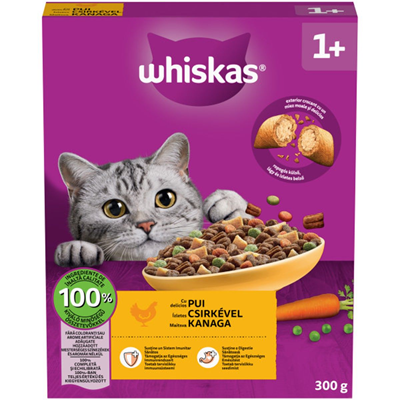 whiskas Uscat Adult Pui & Ficat 300 g