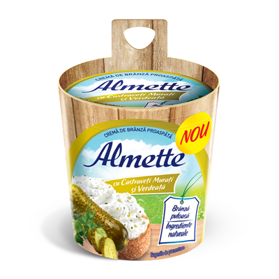 Almette Crema Branza cu Castraveti Murati si Verdeata 150 g