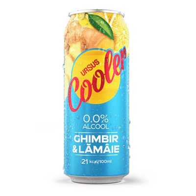 URSUS Cooler Ghimbir & Lamaie 0,0% SGR 4 x 0,5 L