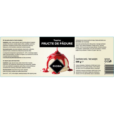 RIOBA Topping Fructe de Padure 500 g