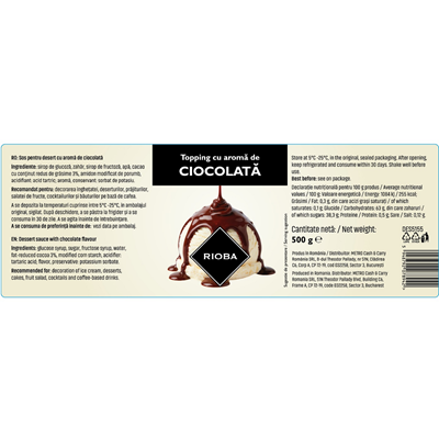 RIOBA Topping Ciocolata 500 g