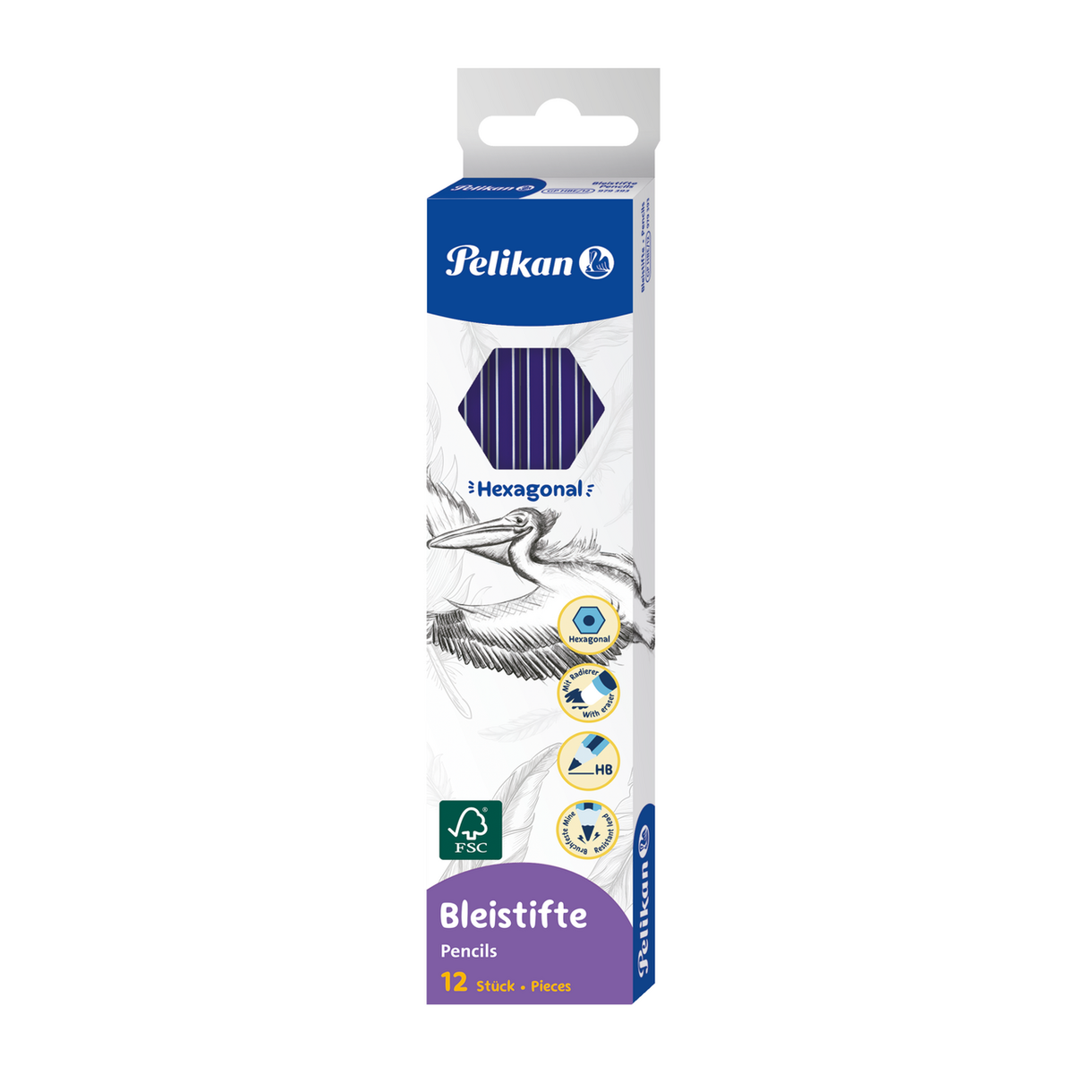 Pelikan Creion Grafit HB cu Radiera 12 bucati