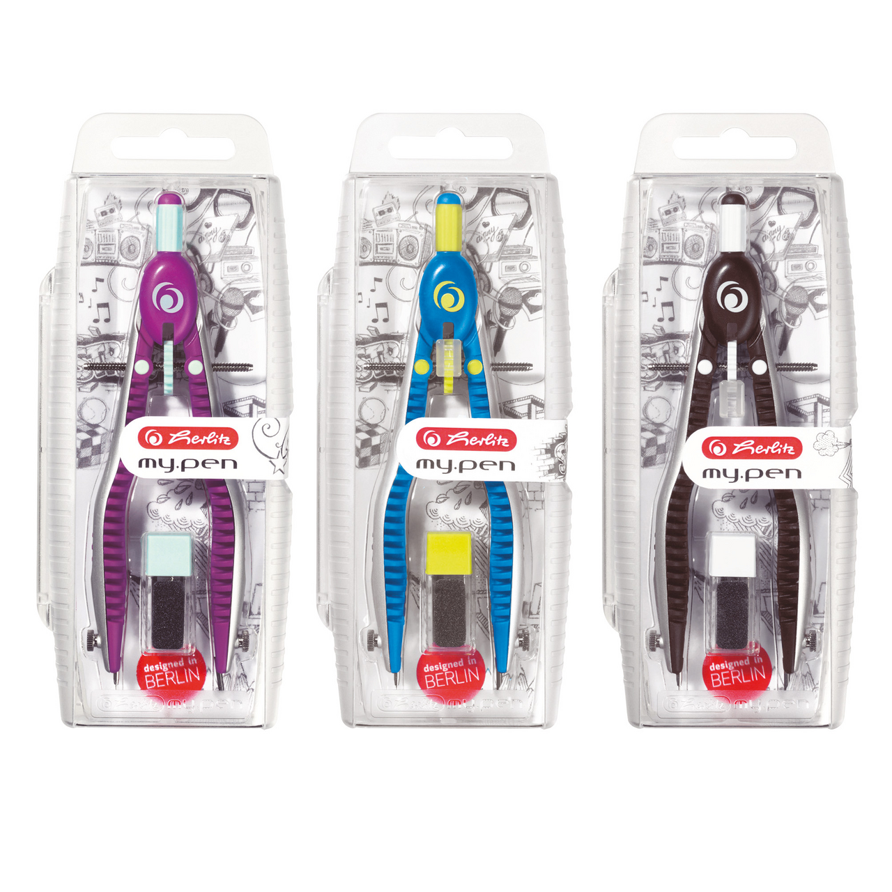 herlitz Compas My Pen Setare Rapida Diverse Culori