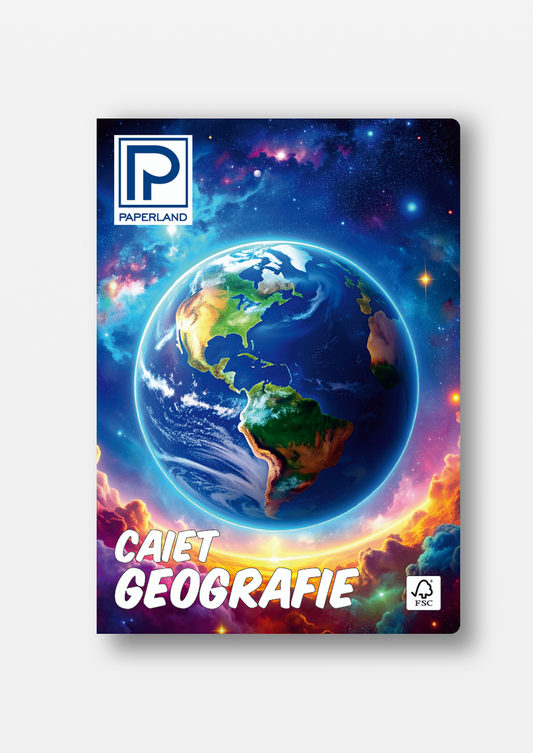 PAPERLAND Caiet Geografie Portrait A4 24 File 70 g 10 bucati