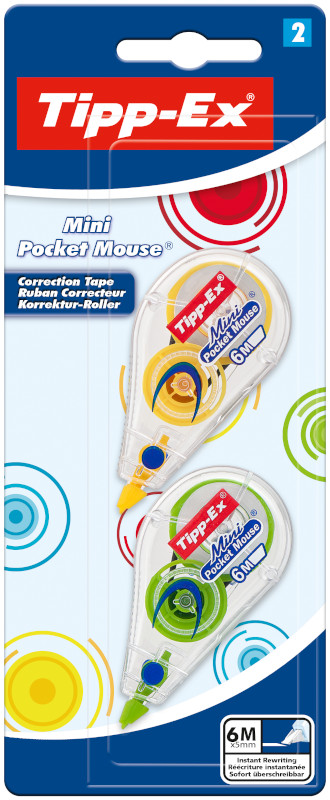 Tipp-Ex Banda Corector Mini Pocket Mouse 2 bucati