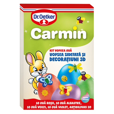 Dr.Oetker Carmin Kit Vopsea Oua 3D 4 Culori