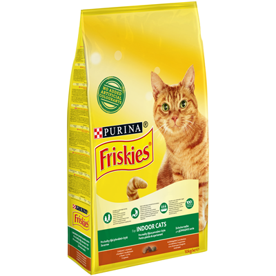 Friskies Hu Indoor Pisici cu Pui si Legume 10Kg
