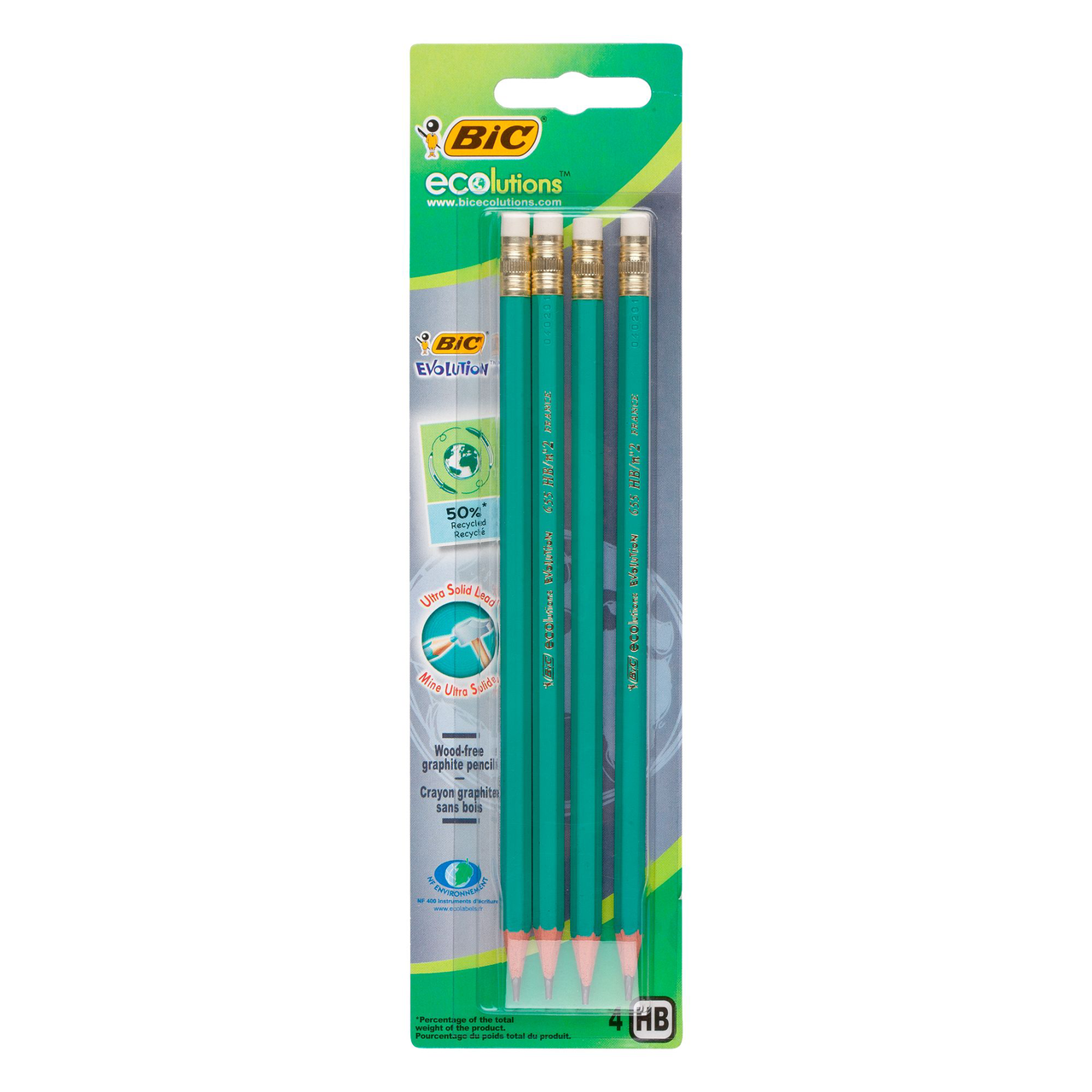 BiC Eco Creion Flexibil 655 Hb cu Guma 4 bucati