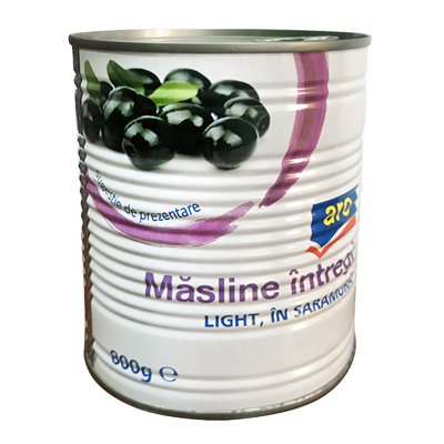Masline Negre Light Calibru 201-230 400 g