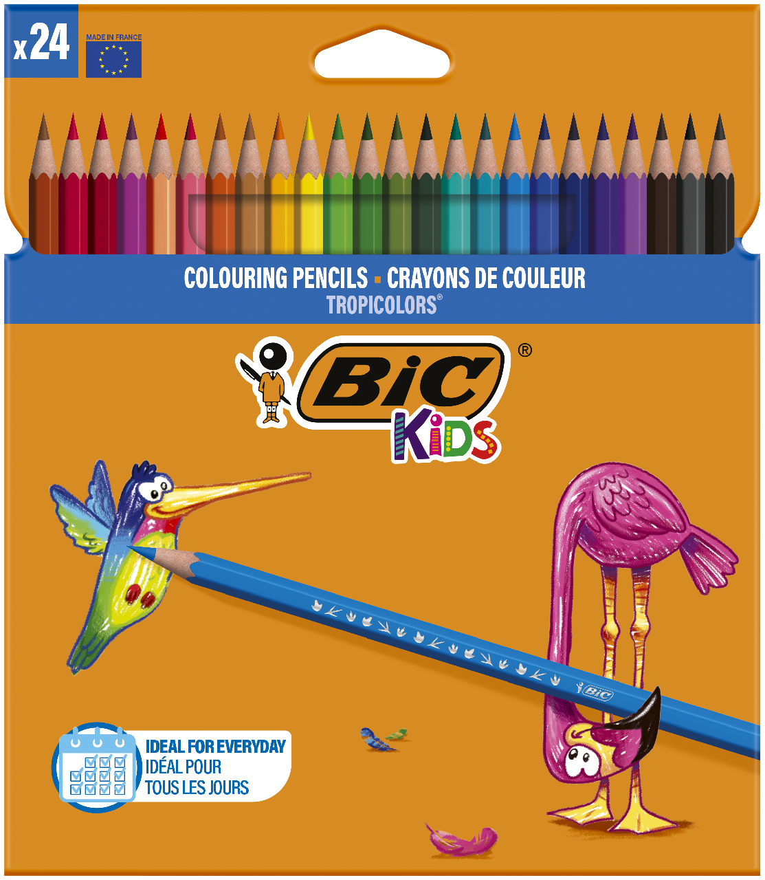 BiC Tropicolors Creioane Colorate 24 bucati