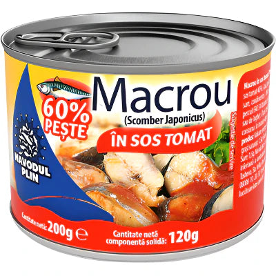 NAVODUL PLIN Macrou in Sos Tomat 200 g - WALTI