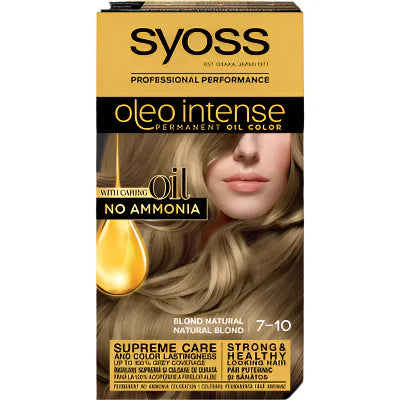 syoss Oleo Intense Vopsea de Par Nuanta 7-10 Blond Natural 115 ml - WALTI