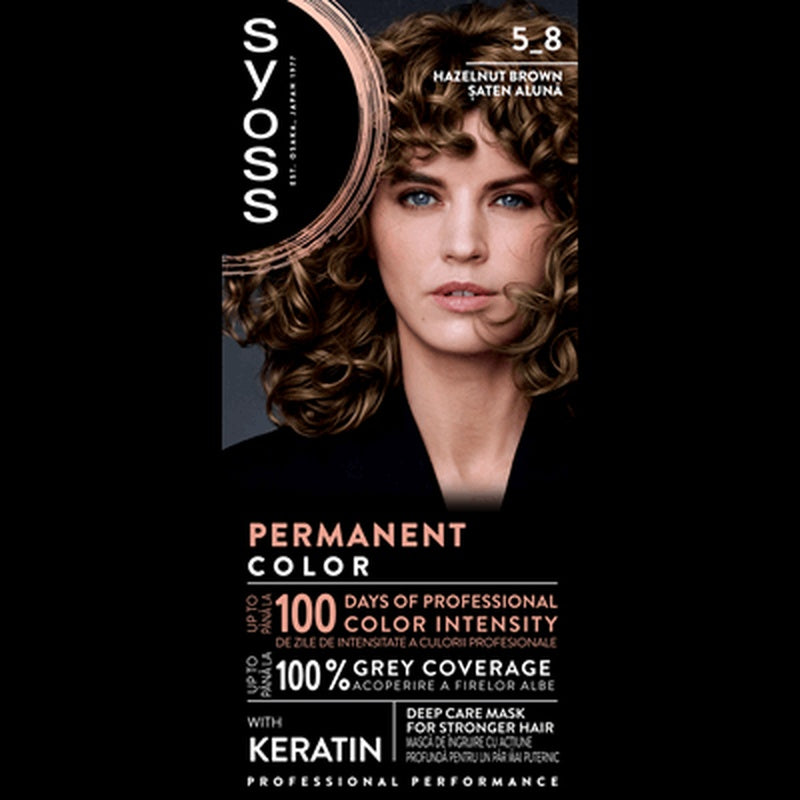 syoss Baseline Color Vopsea de Par Nuanta Hazelnut Brown 115 ml