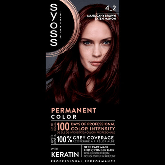 syoss Baseline Color Vopsea de Par Nuanta Mahogany 115 ml