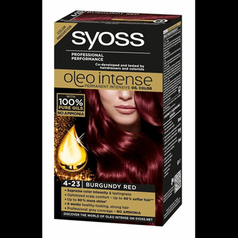 syoss Oleo Intense Vopsea de Par Nuanta 4-23 Roscat Burgundy 100 ml