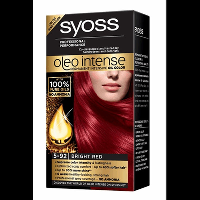 syoss Oleo Intense Vopsea de Par Nuanta 5-92 Rosu Stralucitor 100 ml