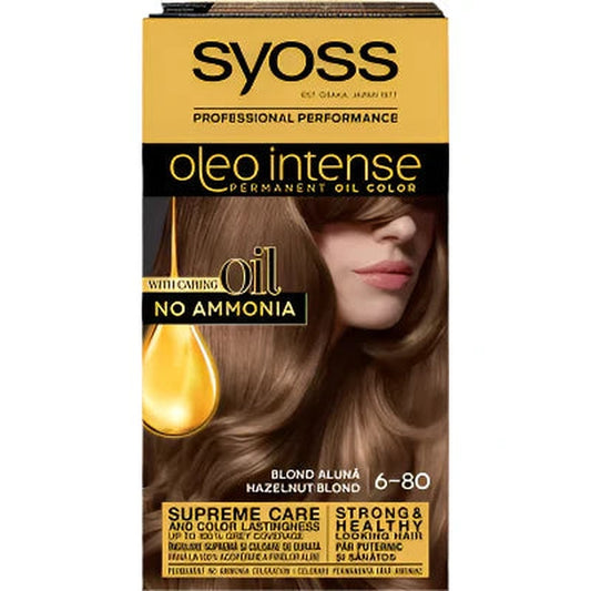 syoss Oleo Intense Vopsea de Par Nuanta 6-80 Blond Aluna 115 ml